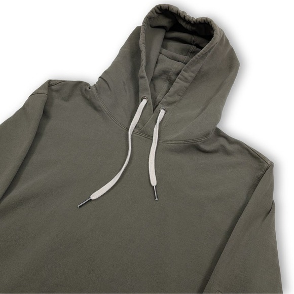 Buck Mason Other - Buck Mason Brushed Loopback Hoodie Mens Large Olive Green Casual Modern
